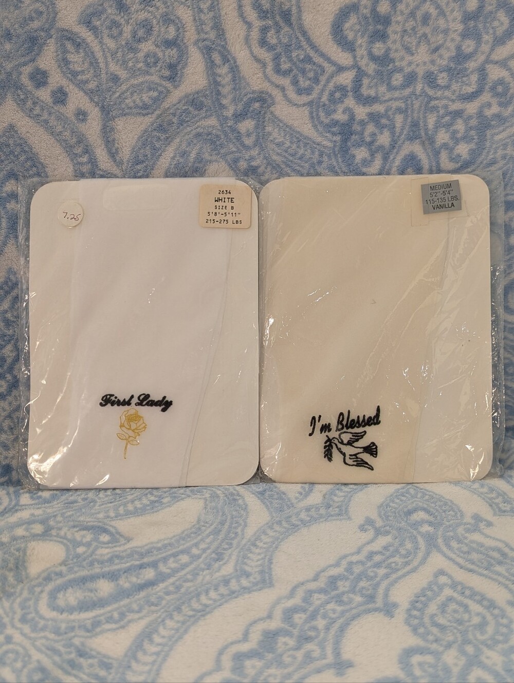 Pantyhose - 2pr First Lady & I'm Blessed Embroidered